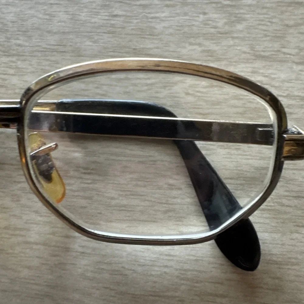 Vtg USA 1/20 10K Gold Filled Bifocal Eyeglasses Wire Frame Octagon Glasses MCM